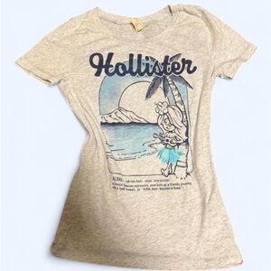 Rare Hollister Y2K Hula Girl Tulle Graphic Tee S